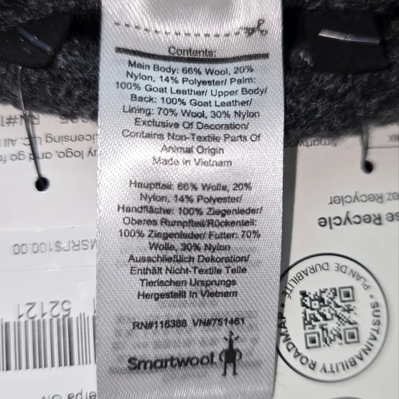 Smartwool leather and wool gloves - Picture 3 of 5